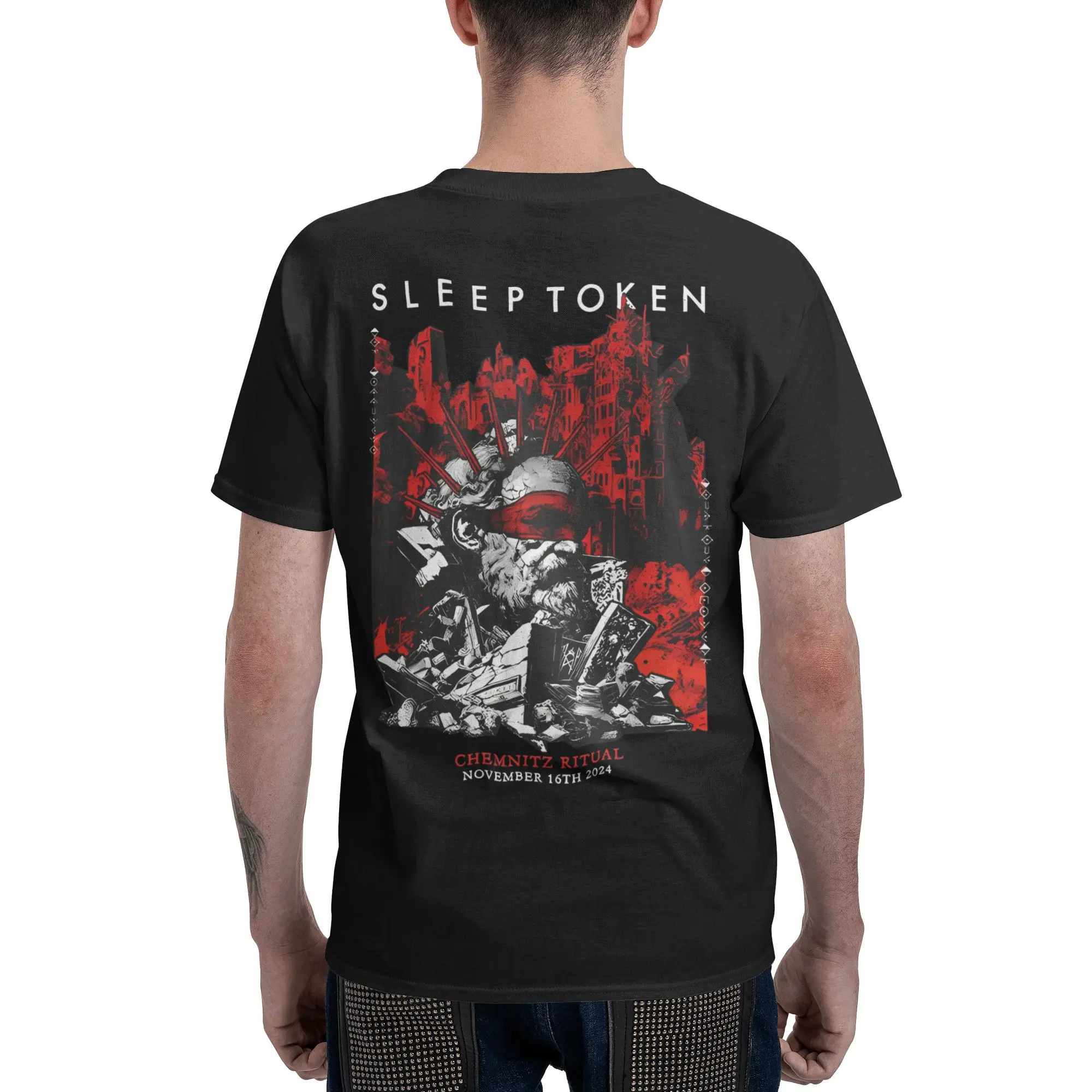 Футболки с жетонами Sleep Heavy Band, мужские новые хлопковые футболки с круглым вырезом и короткими рукавами, одежда для взрослых