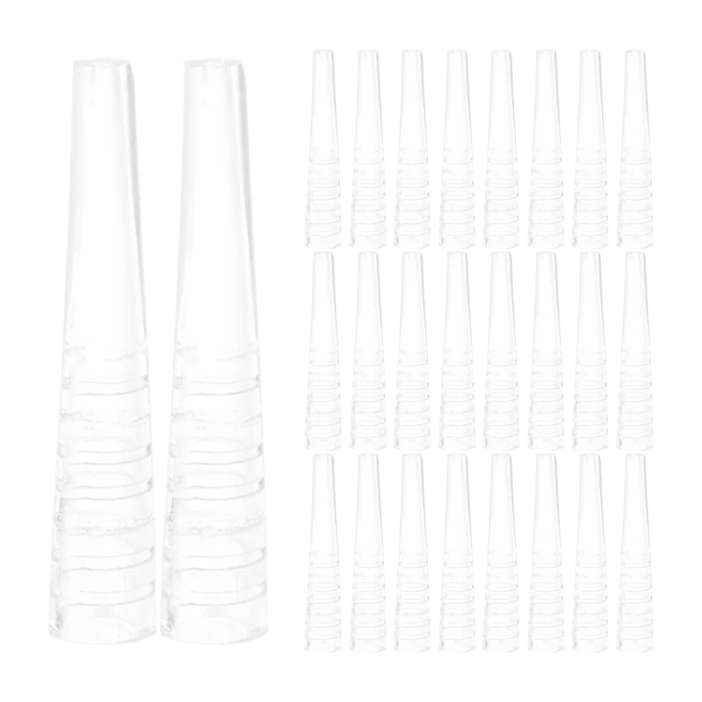 

60 Pcs Eyelash Tweezer Protector Transparent Silicone Tip Covers Cap for Tweezers Case Sleeve Protective Accessories