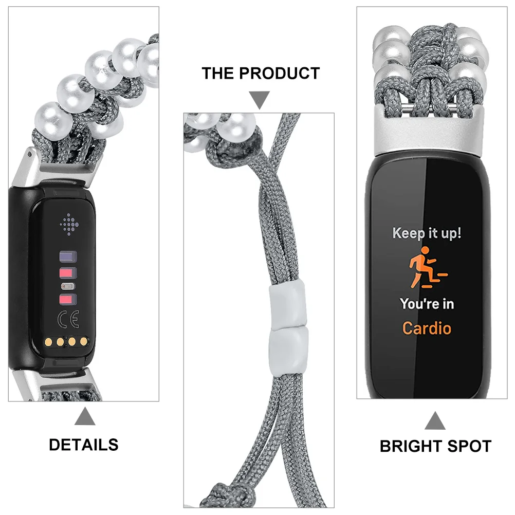 

Pearl Watch Weaving Watchband Band Knitting Replacement For Bracelet Watchband Smart Watch Accessory