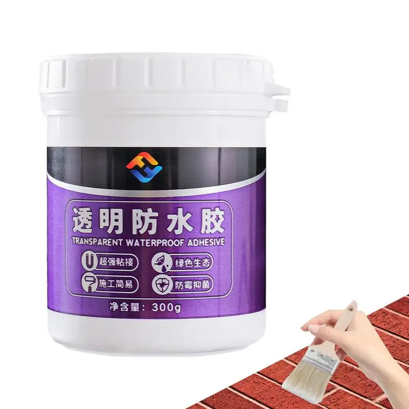 

Invisible Waterproof Sealant Agent Waterproof Sealant Waterproof Insulating Sealant For Leaking Pipes Walls Cracks Roofs 300G