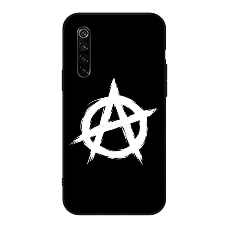 Anarchie Symbol Handy hülle für Realme GT 2 9i 8i 7i Pro x50 x2 c35 c21 c20 c11 c3 schwarz Soft Phone Cover Funda