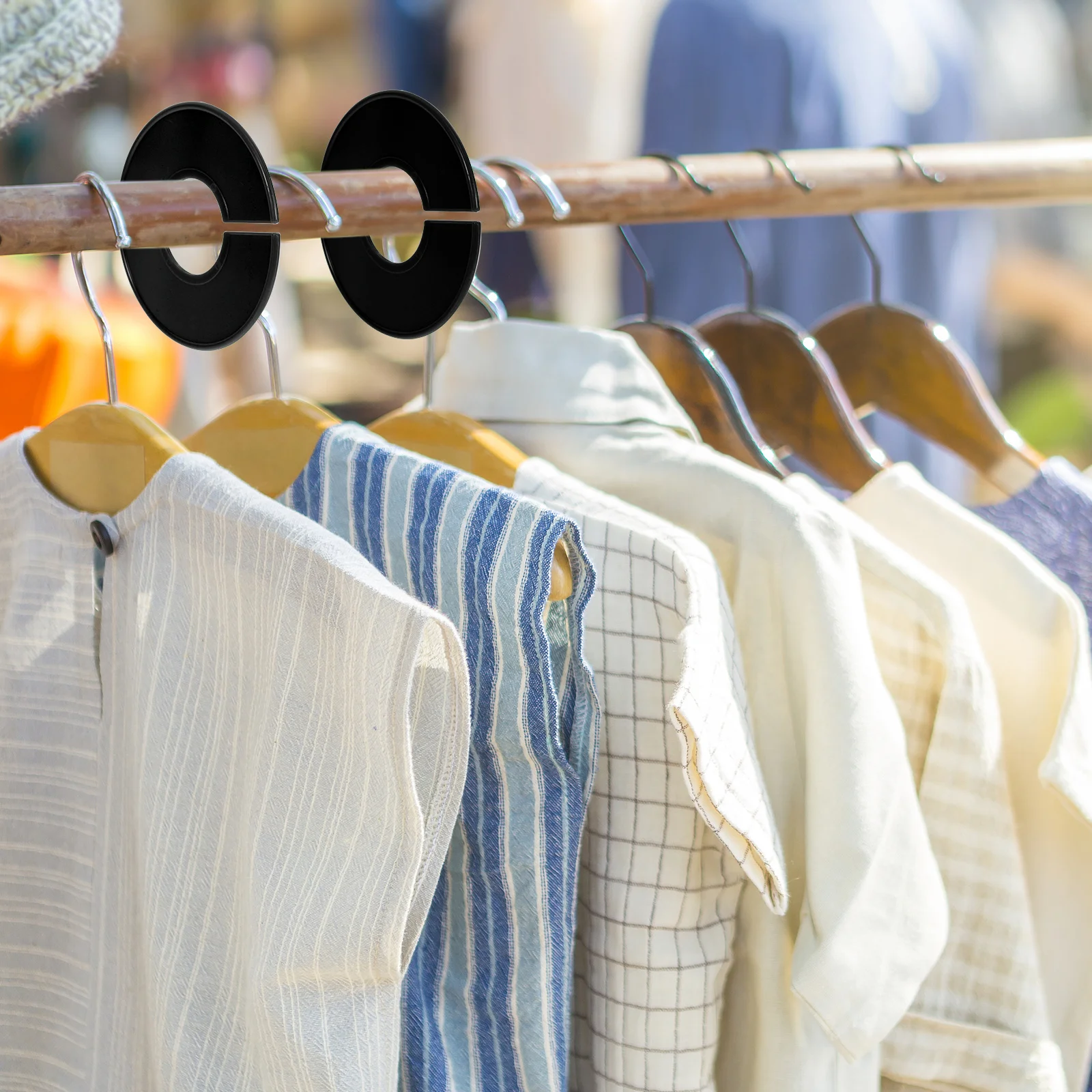 

20Pcs Green Plastic Clothes Size Dividers Closet Organizer Blank Round Labels Wardrobe Storage Separator for Hanging Clothes