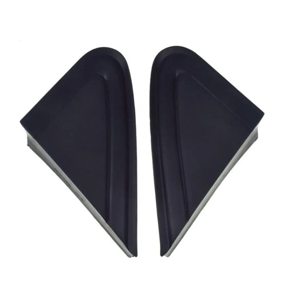 กระจกมองหลังรถยนต์1คู่ฝาครอบสามเหลี่ยมสีดำสำหรับ MK4 9N3 Vento 2006-2010 6Q0853273A 6Q0853274A กระจกกรอบสามเหลี่ยม