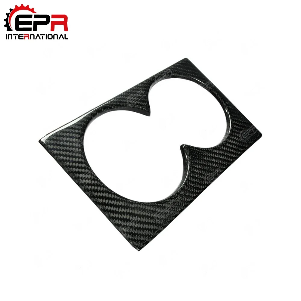 Car-styling For Nissan R35 GTR LHD Carbon Fiber Cup Holder Cover Glossy Finish GT-R Inner Drift Racing Trim Interior Accessories view 5
