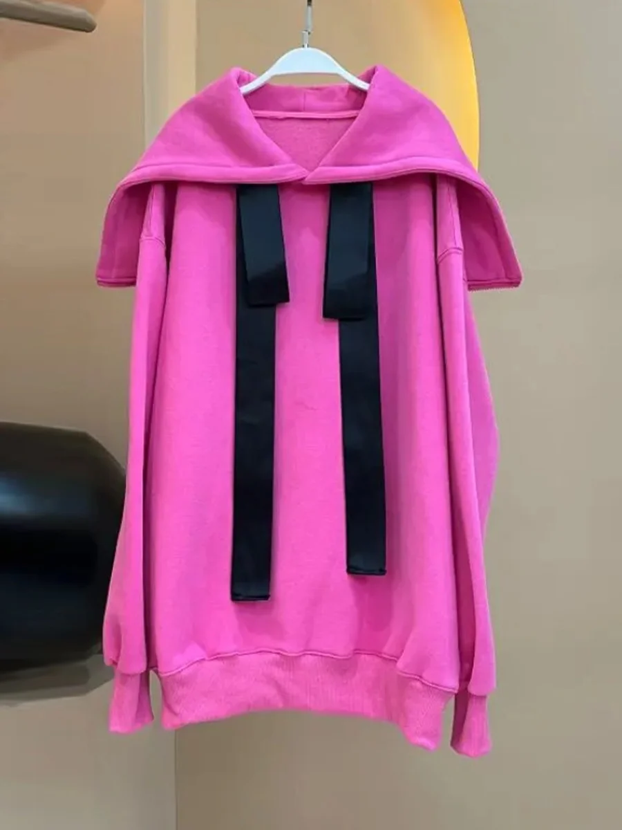 

Женская толстовка больших размеров, повседневная, утепленная, свободного кроя, осенне-зимняя, в уличном стиле, с длинными рукавами