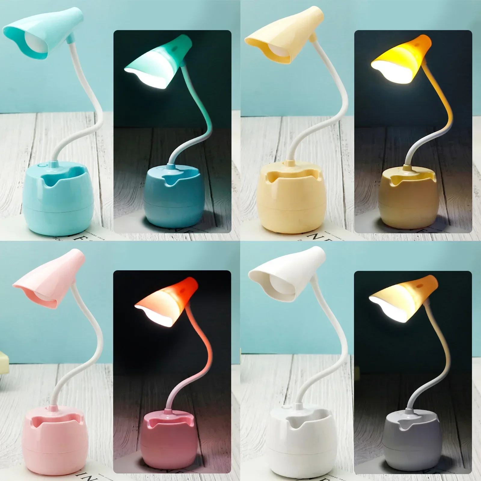 USB Eye Protection LED Desk Lamp Reading And Learning Night Light Student Dormitory Bedroom Learning Bedside Lamp