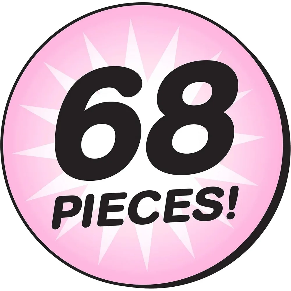 Just Play  68-piece Jewelry Kit, Includes Beads, Barrettes, Elastic String and Earring Hoops, Kids Toys for Ages 5 Up
