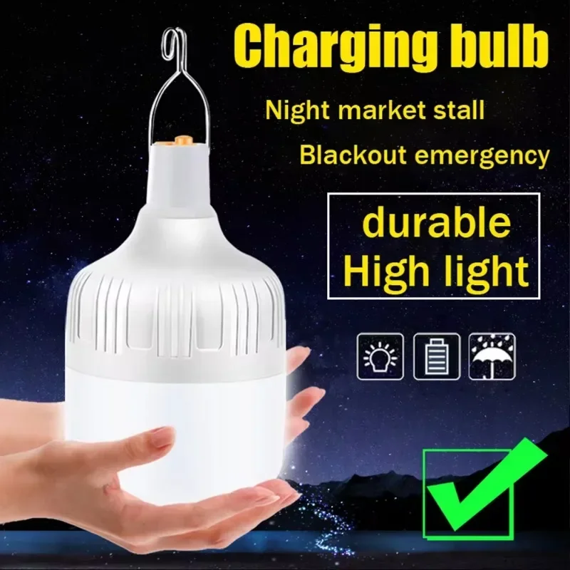 USB Rechargeable LED Emergency Lights  Outdoor Camping Portable Lanterns High Power Tents Lighting Flashlight Equipment Bulb