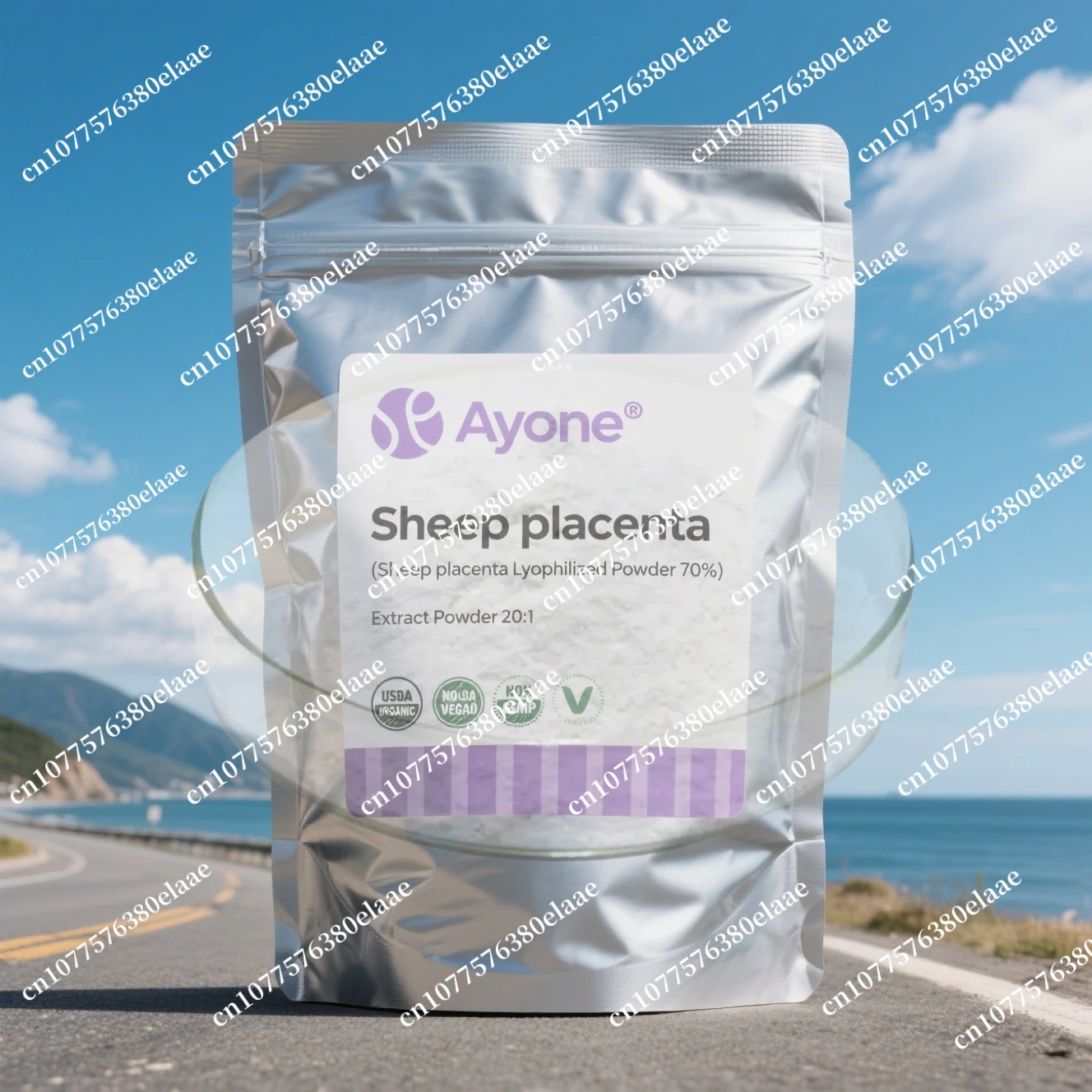 

Чистая овечья плацента, лиофилизированная пудра 70%: по индивидуальному заказу с фабрики для веснушек на лице с самозапечатывающейся алюминиевой фольгой.