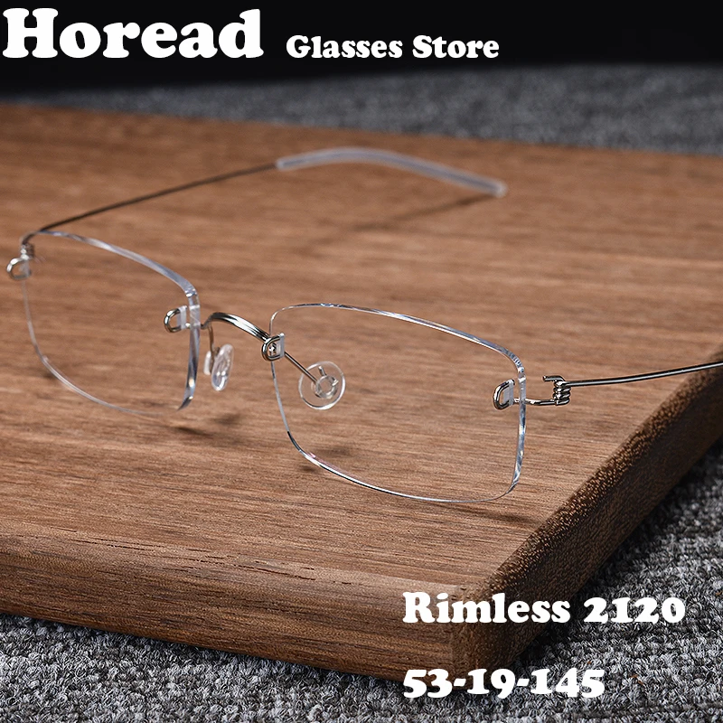 Simple Square Rimless Glasses Frame Men Women Ultralight Brand Designer Personality Eyeglasses Fashion Unique Eyewear