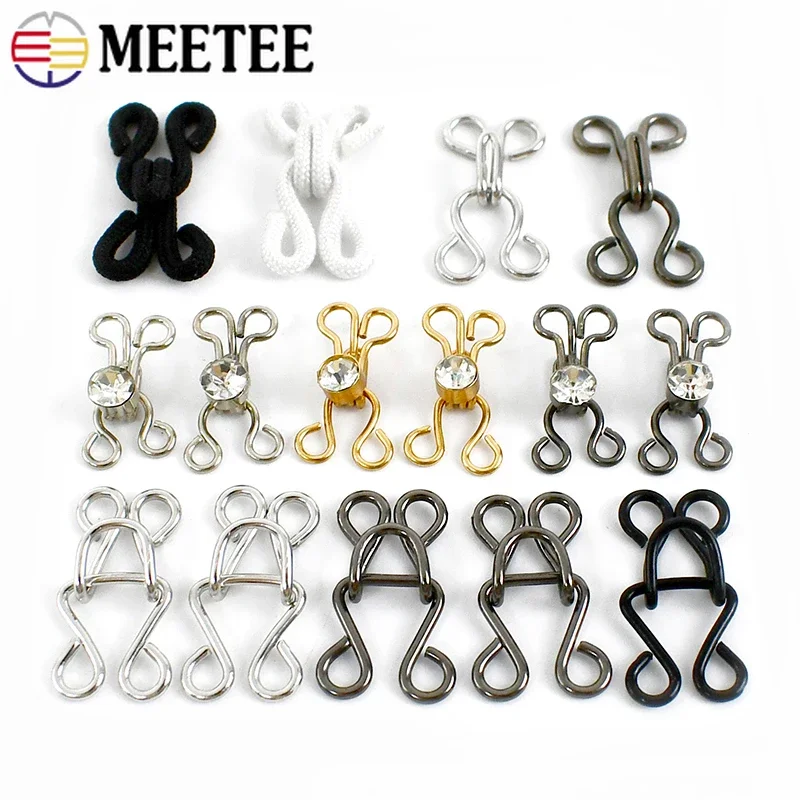 30/50Sets Jeans Trousers Metal Invisible Button Underwear Garment Hook Adjust Buckles Skirt Hidden Buttons Sewing Accessories