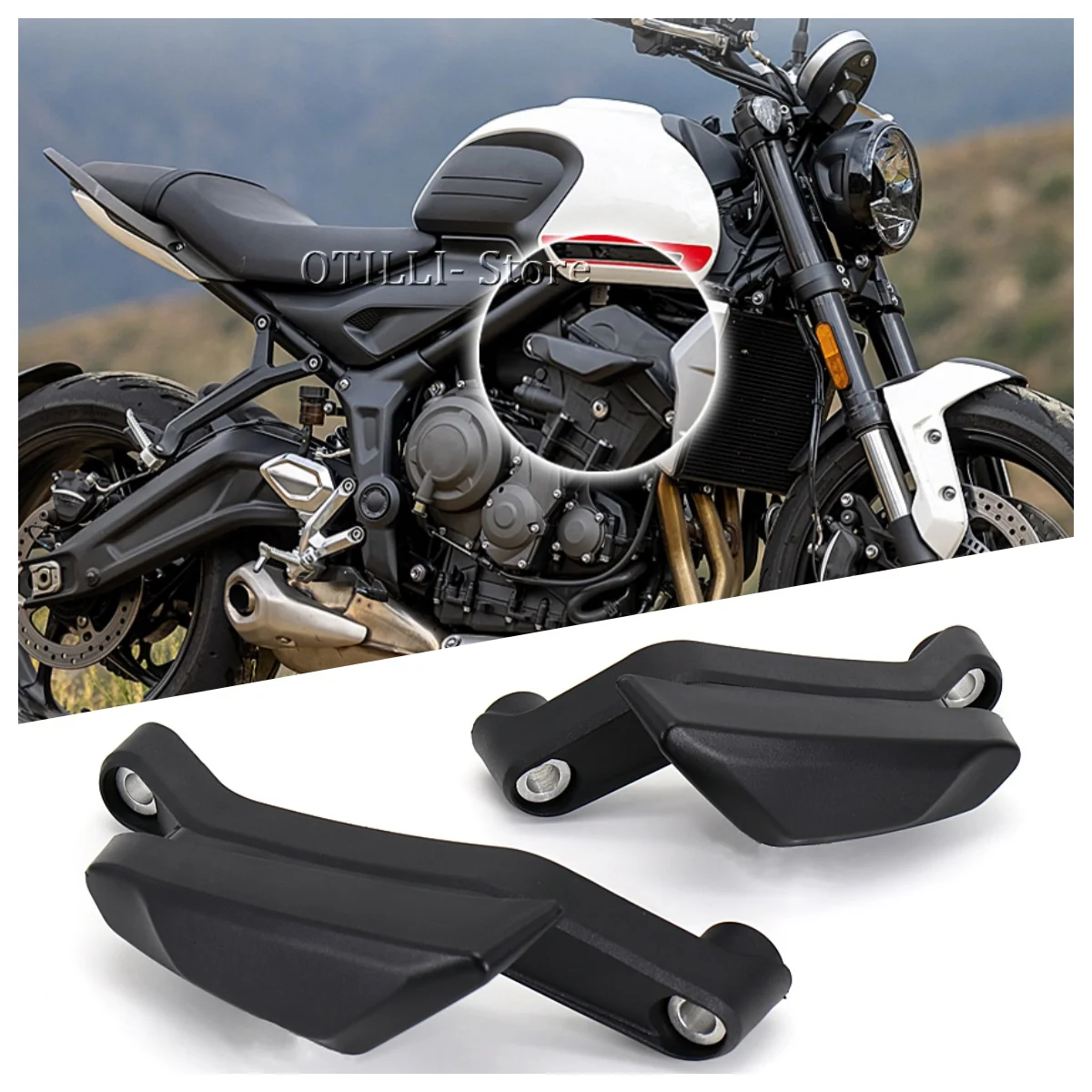 

Для Trident 660 Trident 660 2021 2022 рама слайдер защита двигателя защита от падения защита от падения аксессуары для мотоциклов