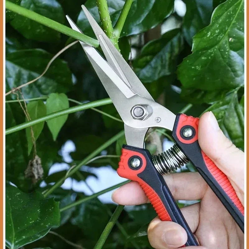 NEWSHARK Stainless Steel Pruning Shears Sharp Branch Scissors Non-Slip Handle Garden Fruit Tree Trimming Bonsai Tools