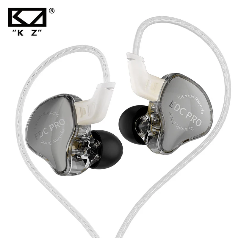 NEW KZ EDC PRO HIFI Best In-ear Wired Earphone Large Dynamic Drivers Monitor Headphone with Detachable Audio Cable