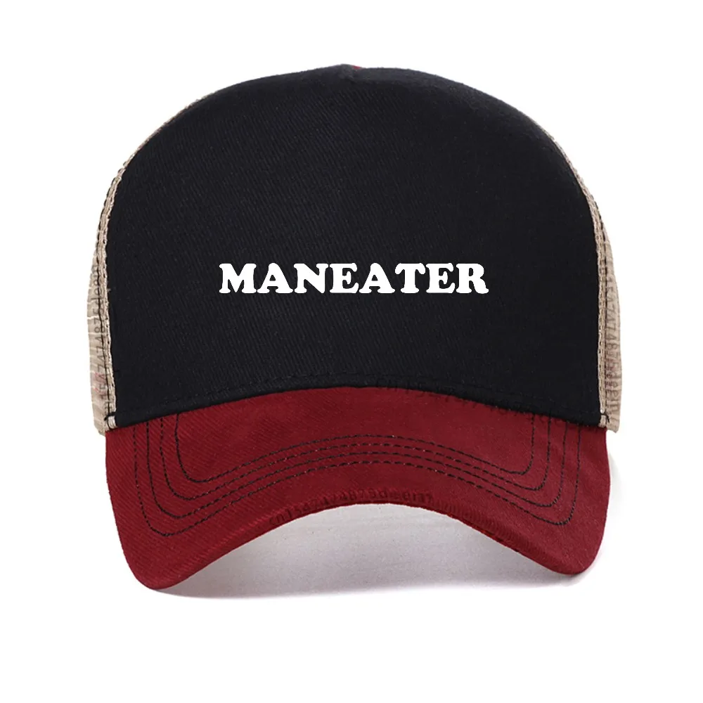 

Maneater Funny Tv Shows Women baseball cap fashion Vintage Harajuku Breathable sun hat casual mesh trucker caps adjustable hats