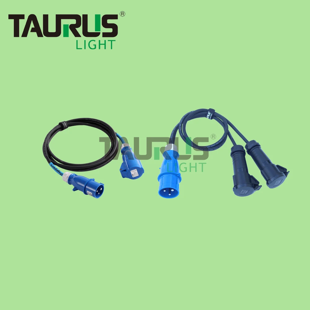 ケーブル供給-3x25mm-cee-16a-3ピン電源ケーブル、ceeオス-メスプラグ付き、舞台照明-産業機器用