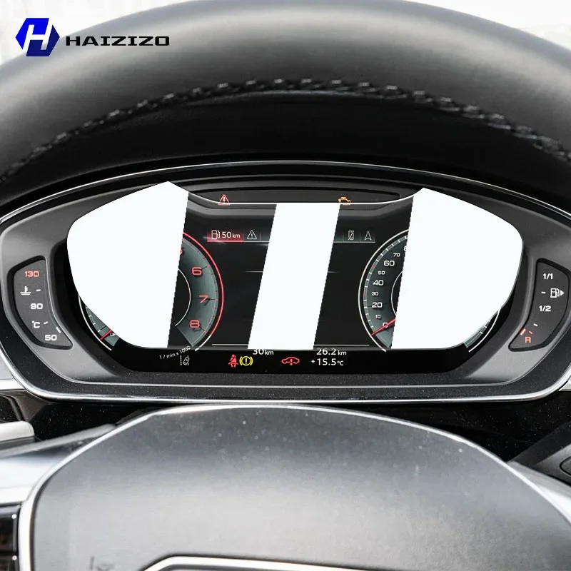 For Audi A8 2018-2025 Car speedometer LCD screen protective film anti fingerprint tempered glass accessories anti scratch refit
