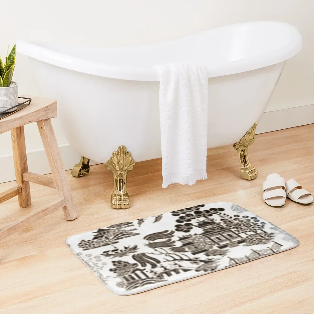 

sepia willow pagoda Bath Mat Kitchen Carpets For The Bathroom Mat