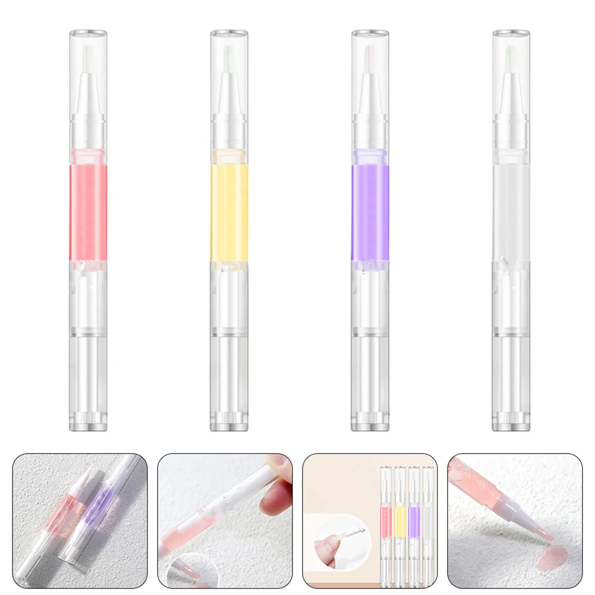 

4Pcs Nail Care Essential Oil Pens Durable Lightweight Cuticle Nourishing Manicure Repairing Oil Pen Manicure Tool