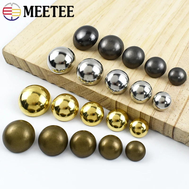 

30Pcs 10-28mm Retro Metal Button Brass Golden Mushroom Buckle for Clothing Coat Decorative Round Buttons DIY Sewing Accessories