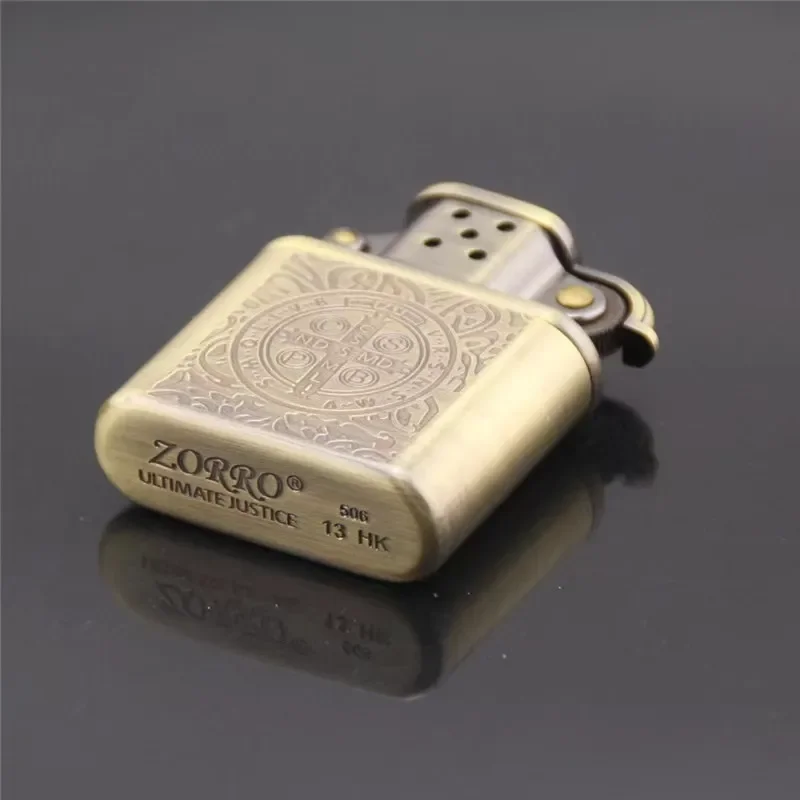 New ZORRO Vintage Metal Constantine Kerosene Lighter Flint Copper Oil Gasoline Cigarette Lighter Antique Series Lighter