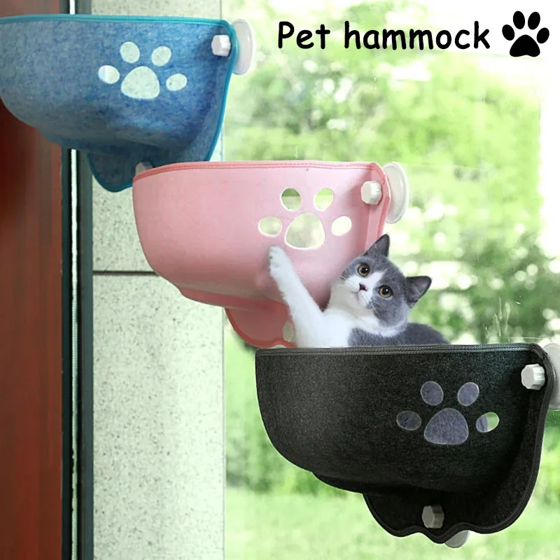 

Sunny Window Seat Nest Cat Window Hammock With Strong Suction Cups kitty Pet Hanging sleeping Bed For Warm Cat Cage Shelf Seat