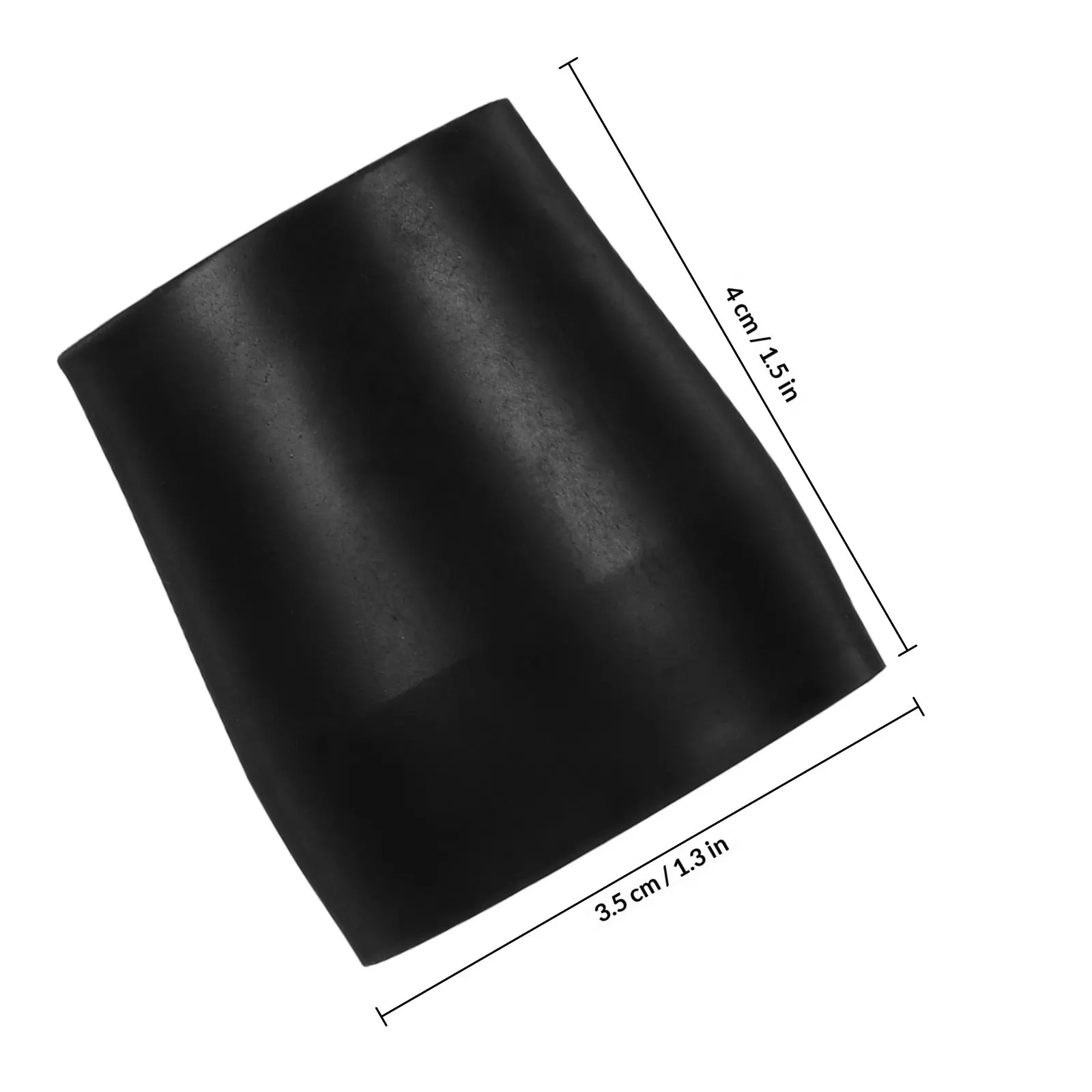4Pcs Black Rubber Foot Covers for Commode Chairs Non-Slip Chair Leg Caps Anti-Scratch Floor Protection Safety Accessories