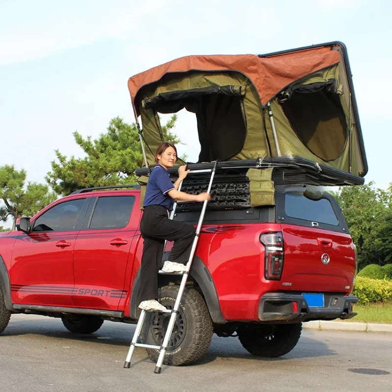 Pickup Truck Rooftop Tent Hard Aluminum Car Tent for   Camper Wingle 7 Accesorios
