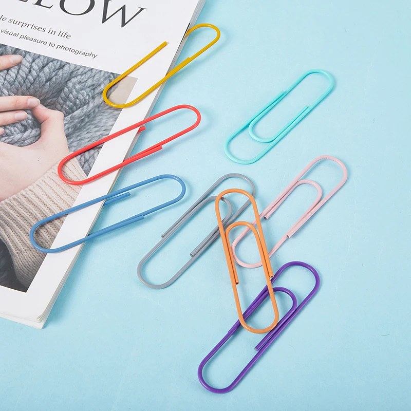 10Pcs /Lot 100mm Big Size Paper Clips Office Supplies Clip Bookmark Metal Office Accessories