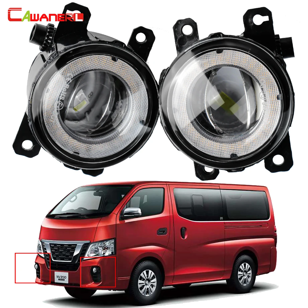 

2 X Car Fog Light Assembly 30W LED Lens Angel Eye Daytime Running Light For Nissan NV350 Caravan Urvan E26 Facelift 2018 2019