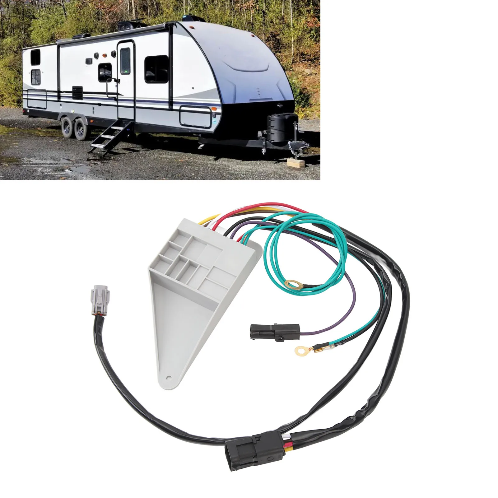 

RV Electric Step Control Unit Assembly 909510000 Replacement for Kwikee Auto Electric Steps Series RV Travel Trailers 379146