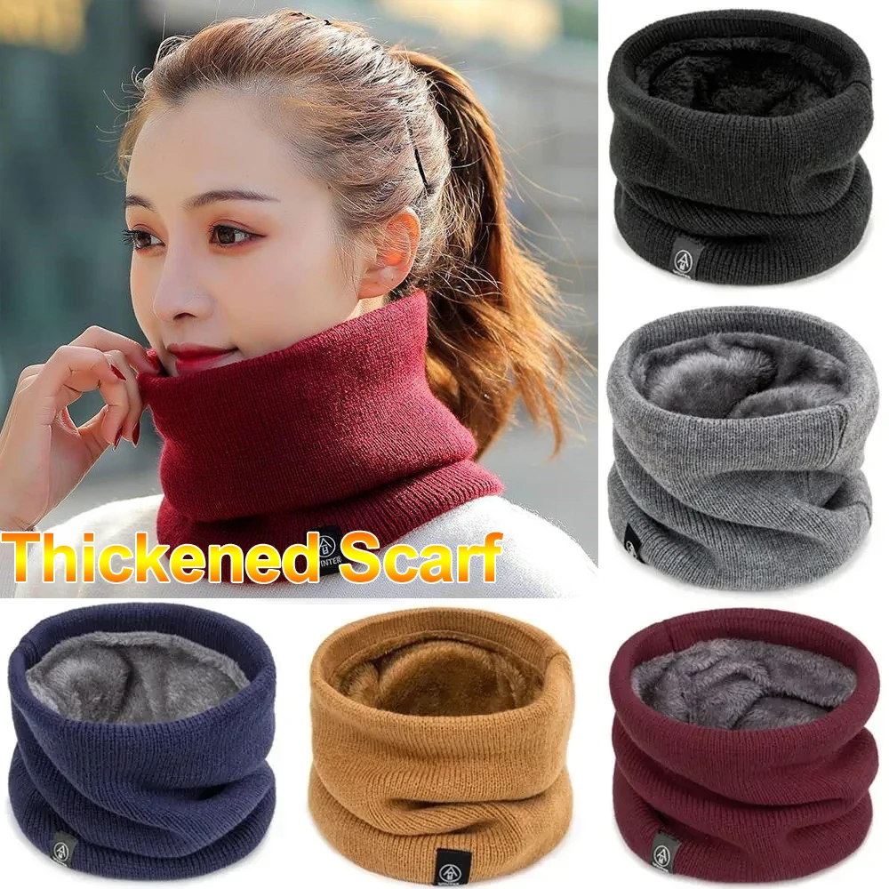 Fashion Soft Knitted Neck Warmer Sports Scarf Women Men Face Cover Winter Skating Running Hiking Scarves Thick Cold-proof Collar