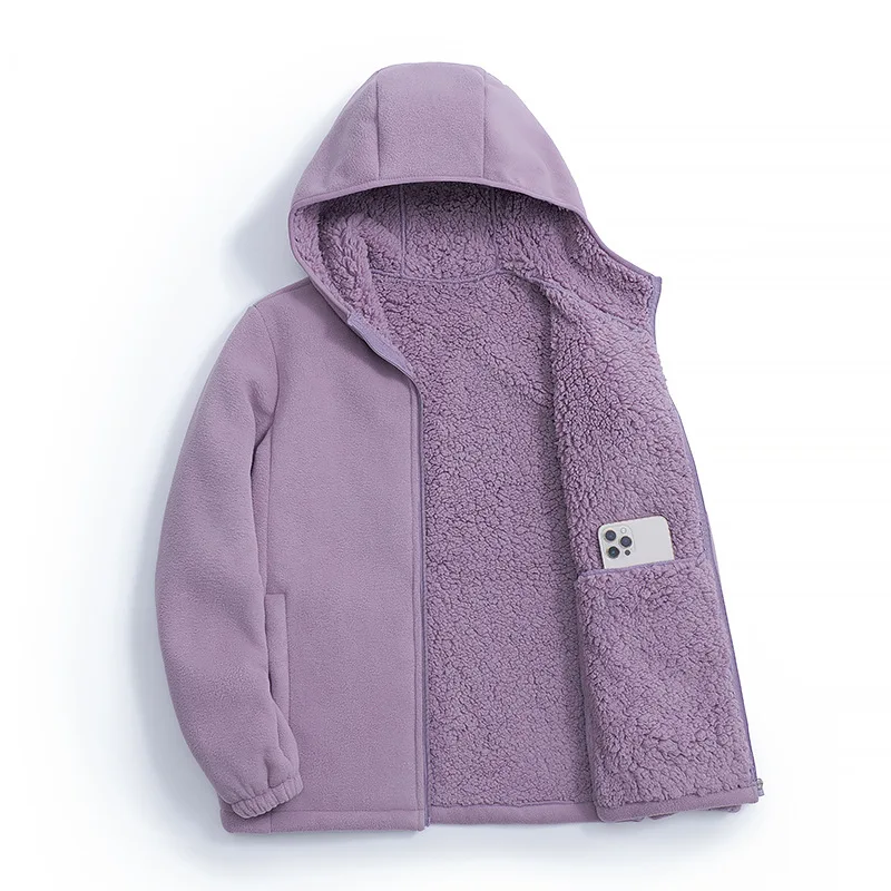 Thickened Fleece Women's Jacket Inner Vest Winter Outdoor Climbing Camping Travel Gear Breathable Waterproof Cold Proof