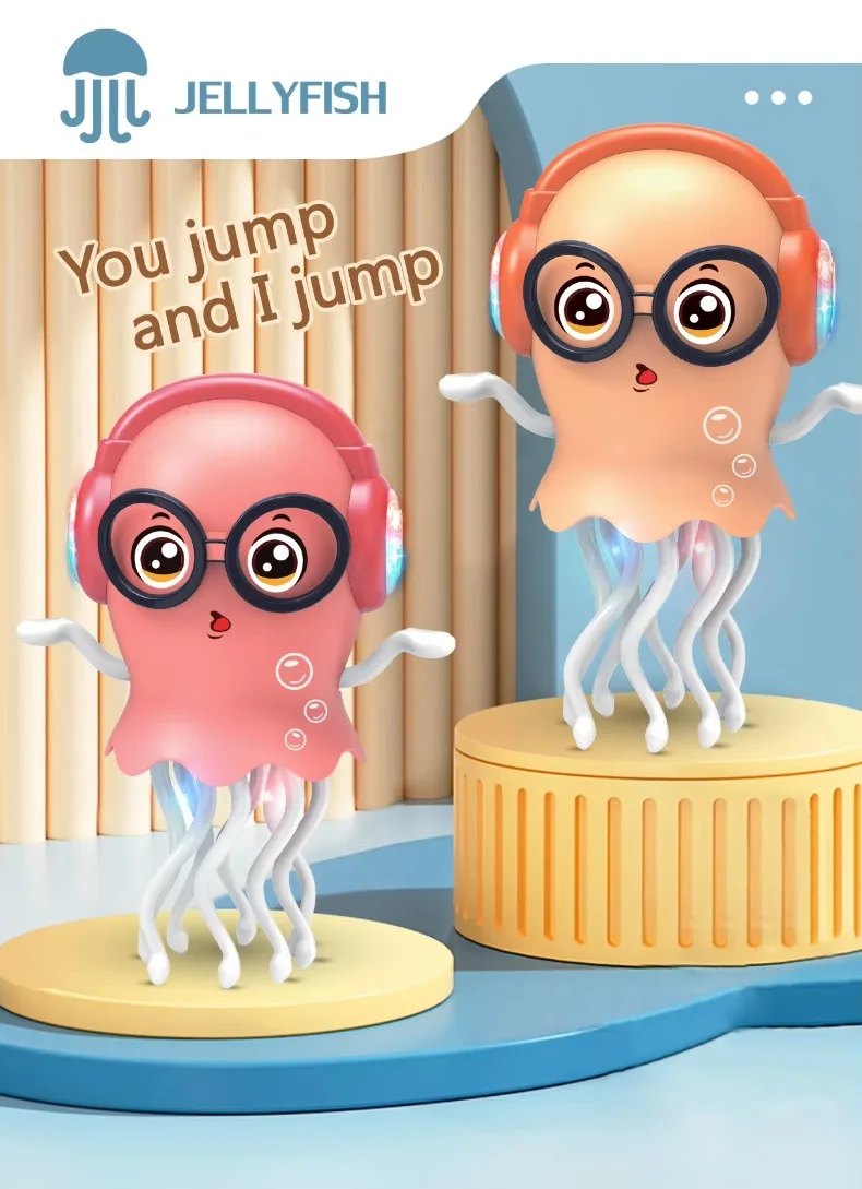 Elektrisches Tanz-Oktopus-Spielzeug für Kinder, automatische Erkennung, Vermeidung von Hindernissen, Krabbeln, elektronischer magischer Tanz, Quallen, Weihnachtsgeschenke – Detail 6