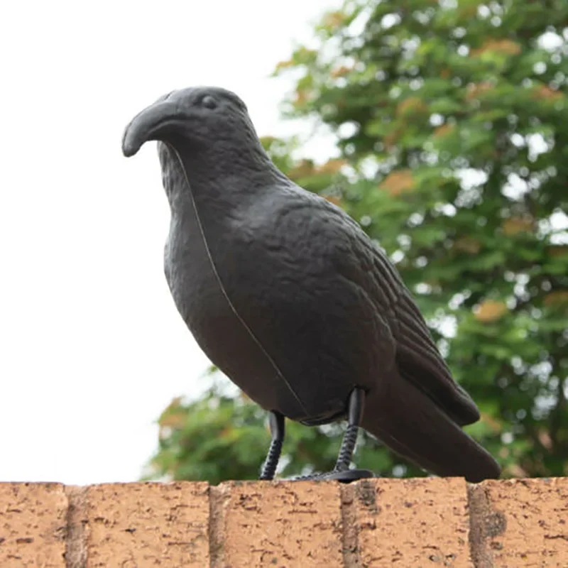 

2PCS Simulated Black Crow Natural Props Scary Pest Repeller Pigeon Repeller Crow Decoration Party Supplies