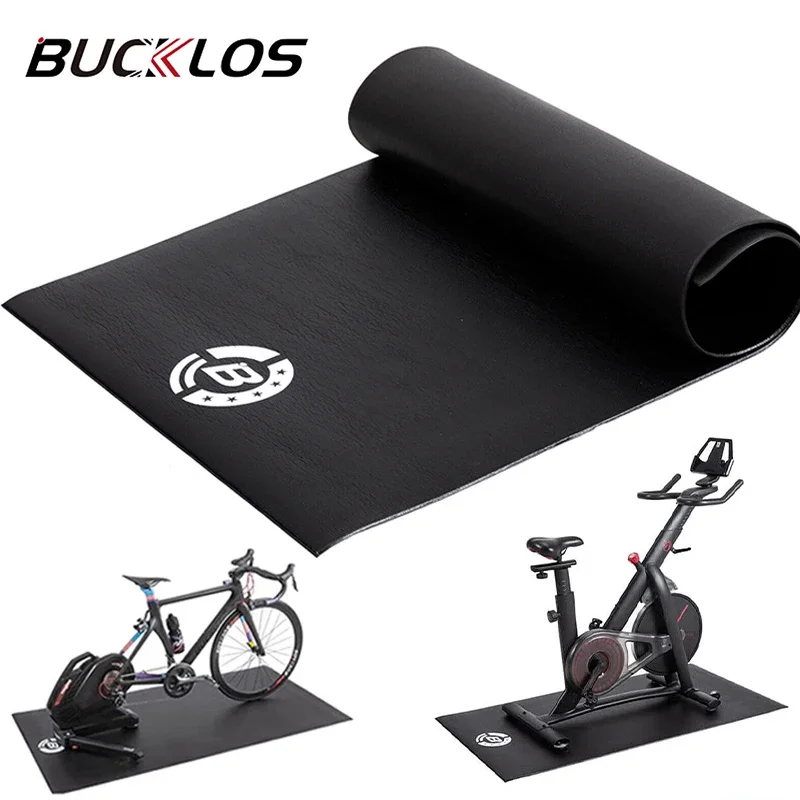 BUCKLOS Bicycle Mat Yoga Mat Indoor Sports Bike Trainer Riding Floormat Fitness Treadmill Floor Protection 30*60in 36*72 Inch