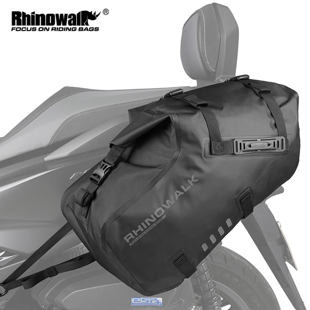 Rhinowalk Motorcycle Saddle Bag Waterproof 18L/28L/48L Universal Side Pannier Travel Luggage Storage Bag Motorcycle Accessories