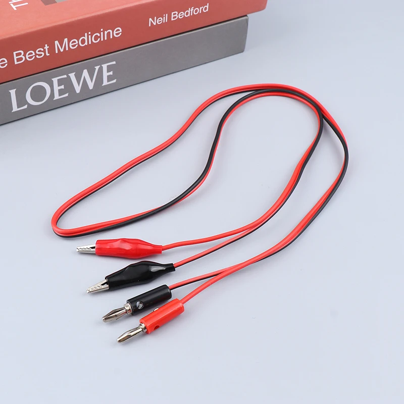 1Pc Multi-meter Test Leads Cable Line 100cm Double Ends Banana Plug To Alligator Clip Electrical Connector DIY Tool