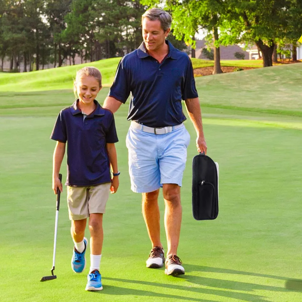 Bolsa de zapatos de Golf portátil con cremallera, bolsa de transporte de zapatos deportivos con ventilación, bolsillo exterior para hombres y