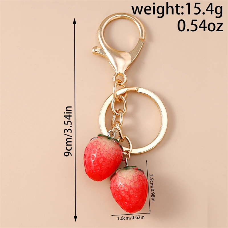 Modische Frucht-Kirsch-Schlüsselanhänger, Emaille-Herzanhänger, Schlüsselringe für Damen und Herren, Autoschlüssel, Handtaschen-Schlüsselanhänger, Accessoires, DIY-Geschenke – Detail 19