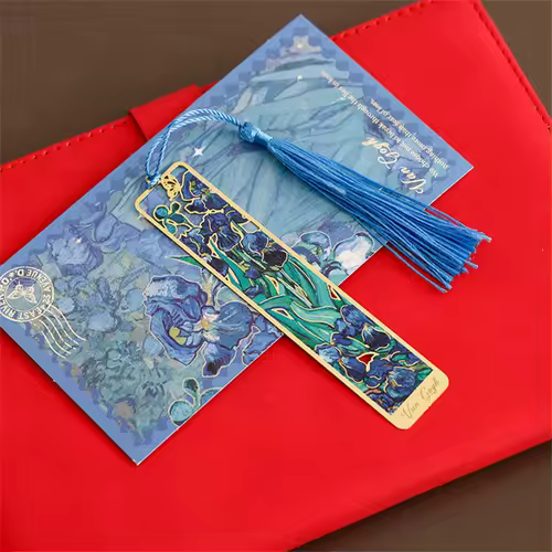 Aesthetic Book Page Clip Floral Painting Metal Bookmark Hollow Metal Book Accessories Student Reading Mark Stationery Gifts - Image 11