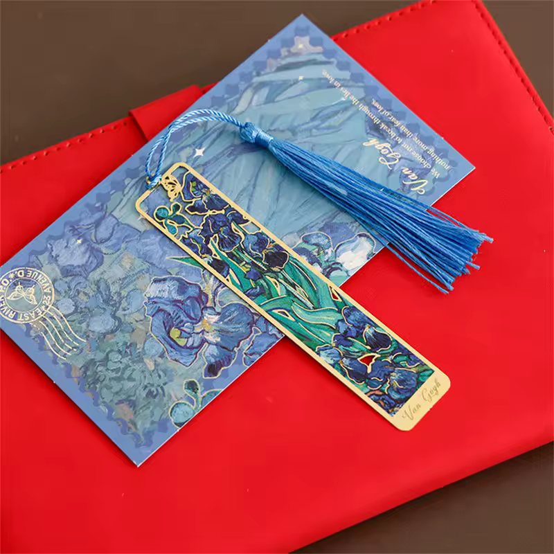 Aesthetic Book Page Clip Floral Painting Metal Bookmark Hollow Metal Book Accessories Student Reading Mark Stationery Gifts - Image 11