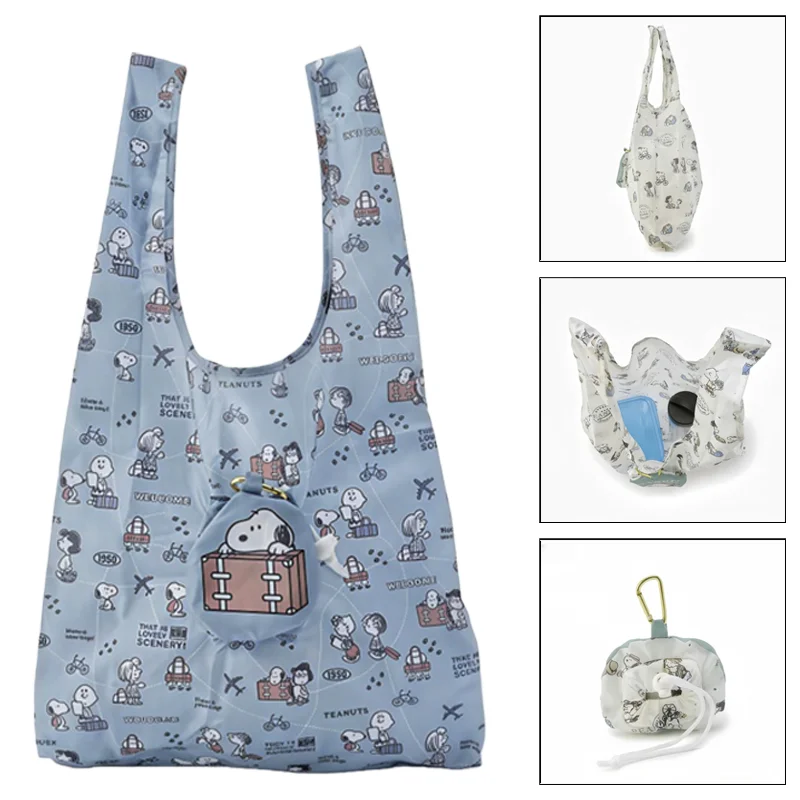 

Snoopy многоразовая сумка для покупок, складная сумка для продуктов с героями мультфильмов, женские креативные экологически чистые сумки, модная дорожная сумка для хранения
