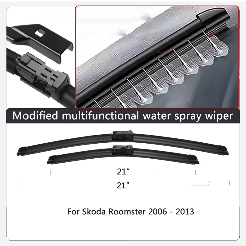 2pcs Car Modify Windshield Water Spray Wiper Auto Wet Arm Wiper Accessory For SKODA KAMIQ SCALA ROOMSTER CITIGO RAPID Spaceback