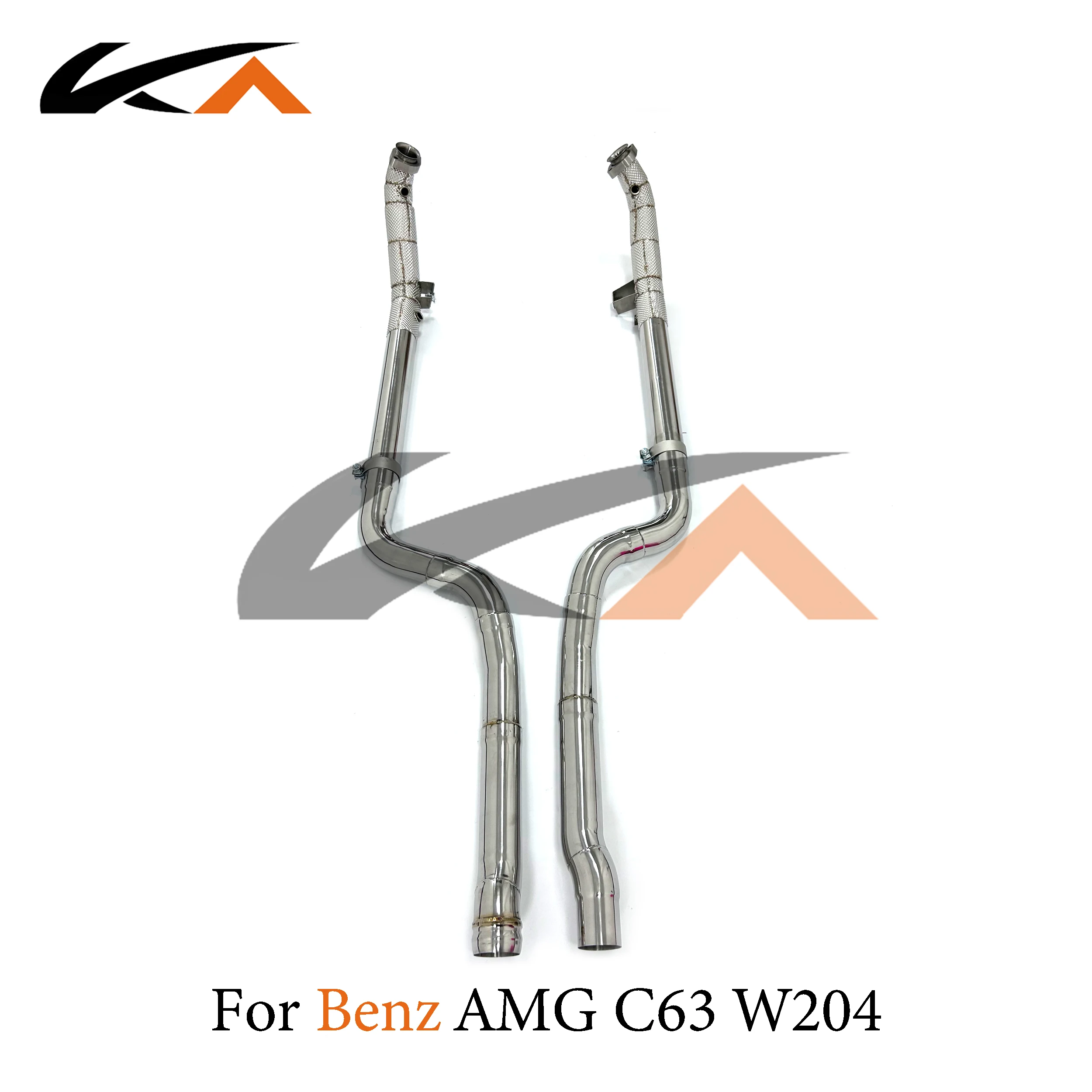 KA Tuning Performance Downpipe Exhaust for Mercedes-Benz AMG C63 W204 V8 6.2 with Heat Shield Catalysis Enhanced Sound And Power