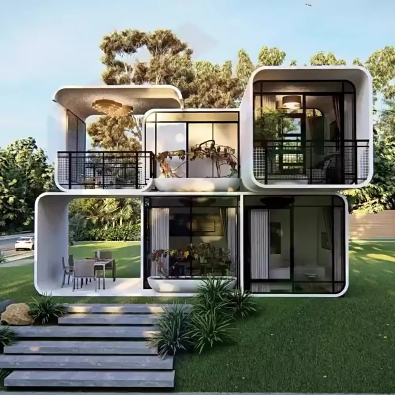 فاخر شاطئ فندق الإقامة المنزلية منتجع المنازل الجاهزة 20Ft 40Ft الجاهزة كبسولة جراب المحمول وحدات التفاح المقصورة الحاويات البيت #5