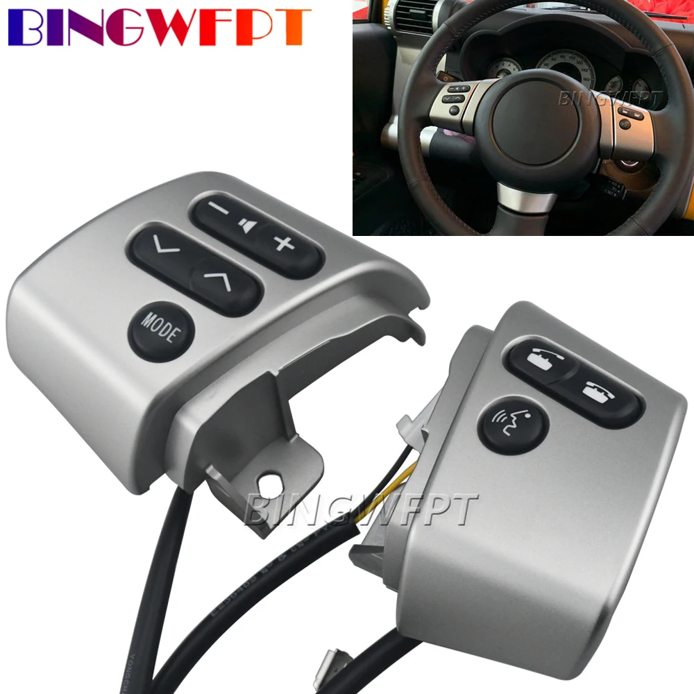 

With Backlight Audio Volume Music Telephone Control Switch For Toyota FJ Cruiser 2006-2022 Car Steering Wheel Button 84250-35070