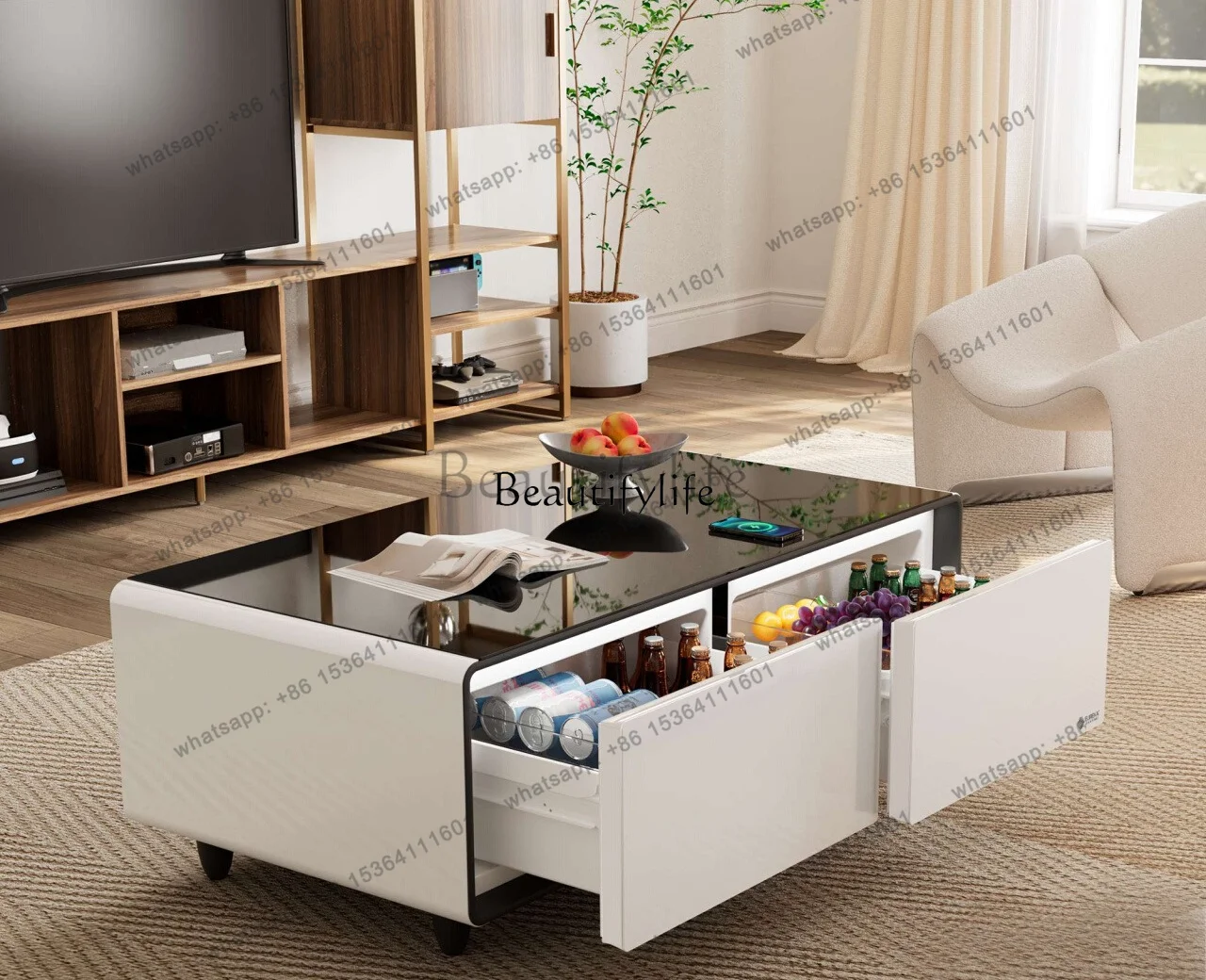 Factory DirectSmart Coffee Table, Refrigerator Integrated With Refrigerator, Wireless Charging, Bluetooth Music, High-end Office