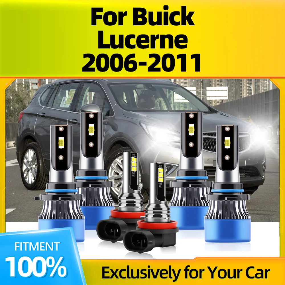 

2/6Pcs 45000LM LED Car Headlights 6000K Auto Fog Lamp Canbus No Error 150W For Buick Lucerne 2006 2007 2008 2009 2010 2011