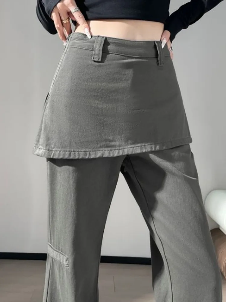 

Женские повседневные брюки-клеш для работы, весна-лето, новинка, с высокой талией, широкие штанины, однотонные, прямые, для офиса